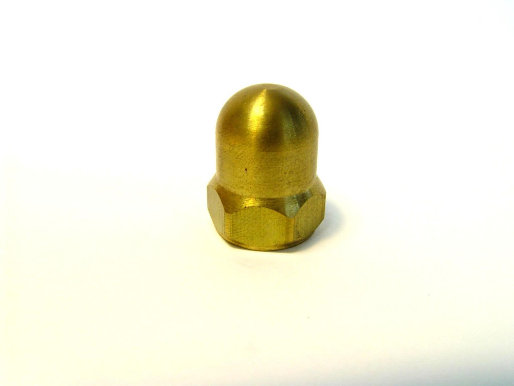 5/16x24 thread - 5/8" hex Heavy Brass engine spinner nut from MECOA K&B #924-312