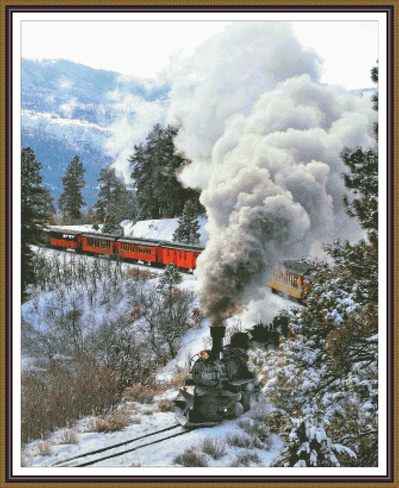 Durango Train 1042 Chart Counted Cross Stitch Pattern Needlework