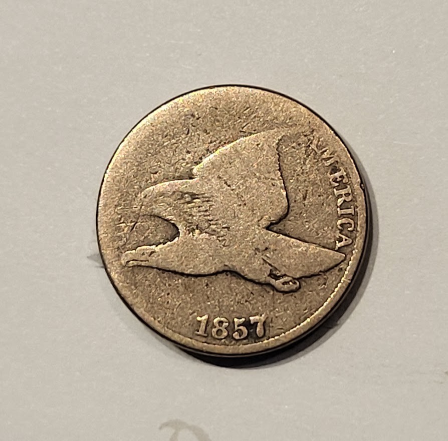 1857 Flying Eagle Cent, Good Condition - C6184