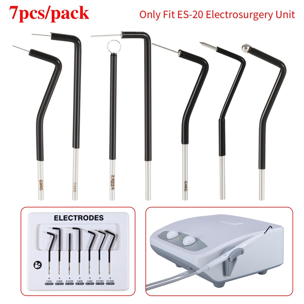Dental Electrode Tips Electrosurgery tips 7PCS Set Fit Oral Electrosurgery Box