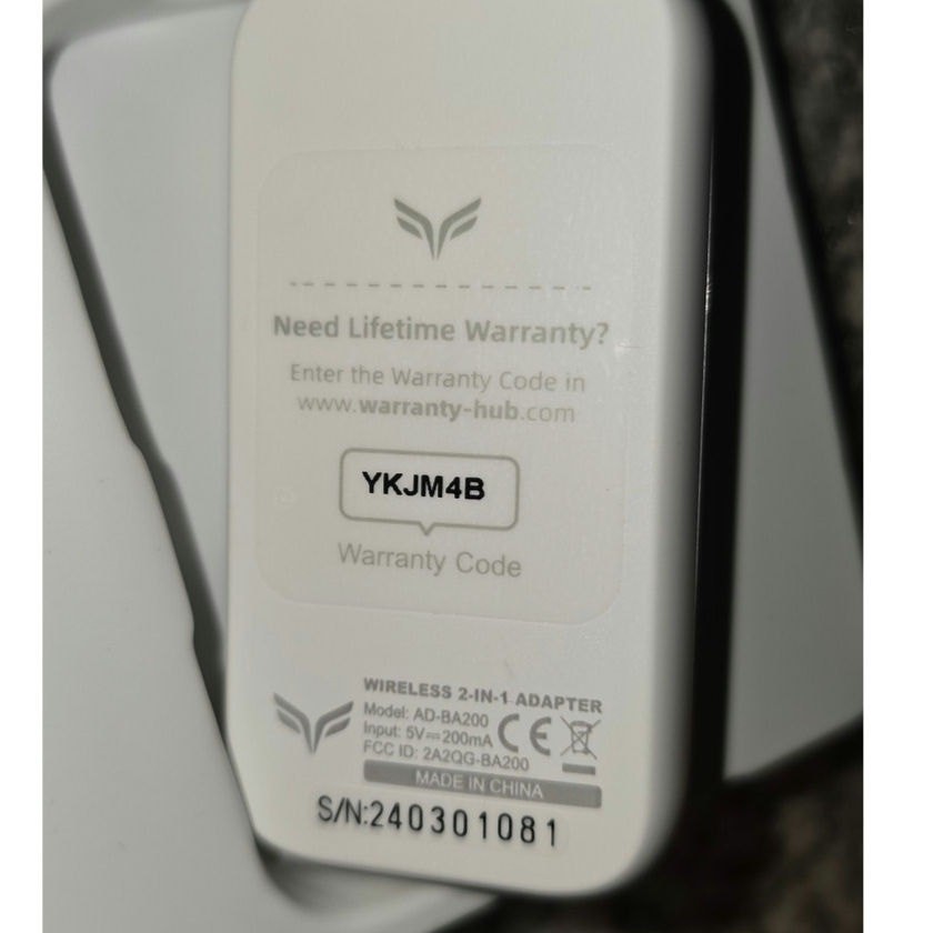 Aisidra wireless 2-in-1 adapter Bluetooth 5.3 transmitter for headphones