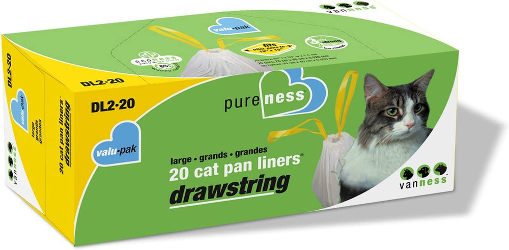 Van Ness Large Drawstring Valu-Pak Cat Pan Liners, 20 Count