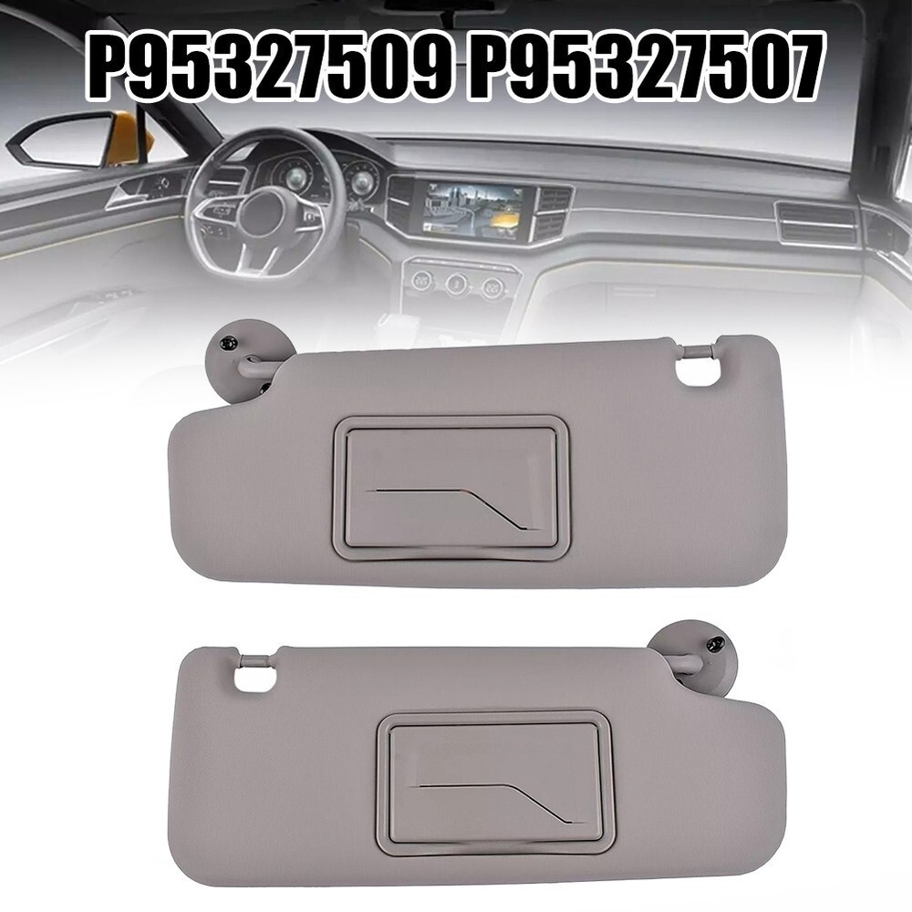 For Chevrolet Vehicles Gray Plastic Driver Passenger Side SUn VIsor Set
