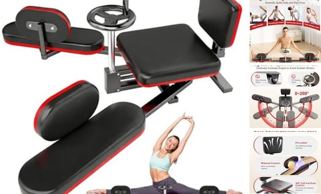 Leg Stretcher, 220LBS Stretcher Machine,200° Adjustable Split Machine for Red