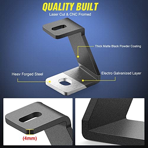 Ditch Light Bracket Hood Mount Brackets for Front A-Pillar For F150 2015-2023