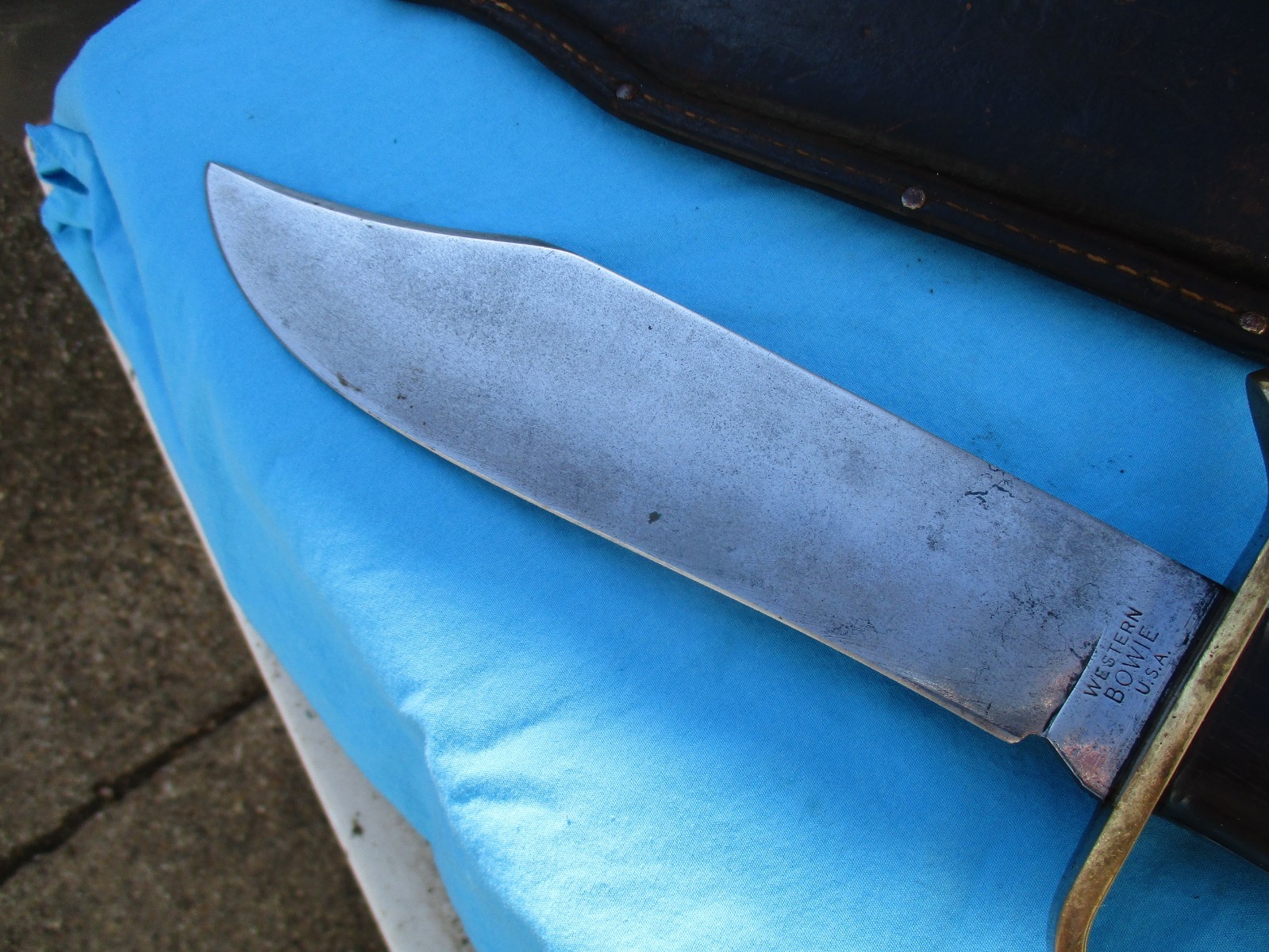 Vintage Western Bowie Knife 1960s Vietnam Era Old Used (Not Marked W49)