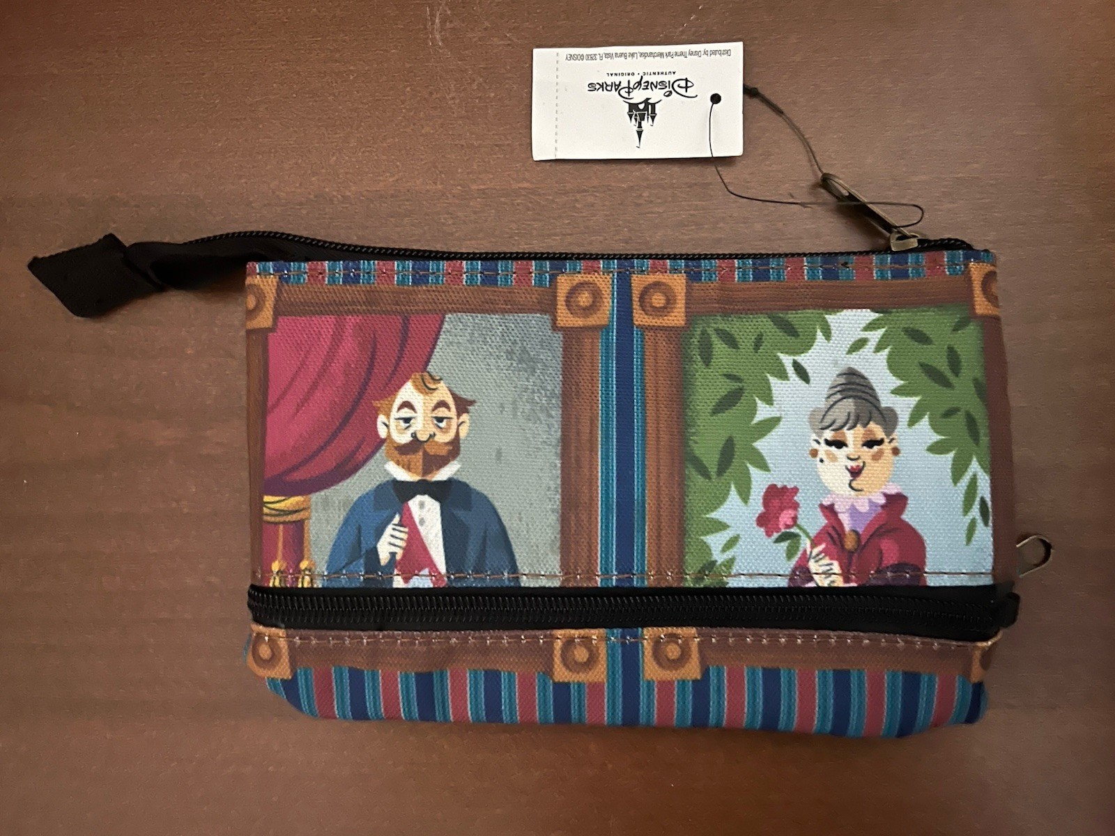 Disney Parks Haunted Mansion Stretching Room Portraits Zipper Pouch Bag