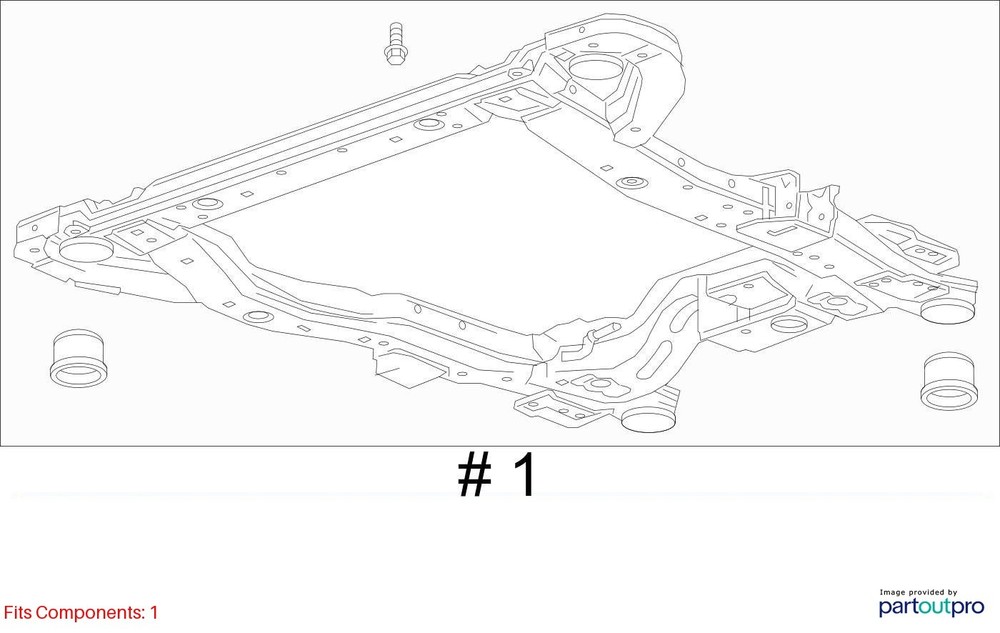 Cadillac ELR 2016 Front Frame Crossmember 23481125 004