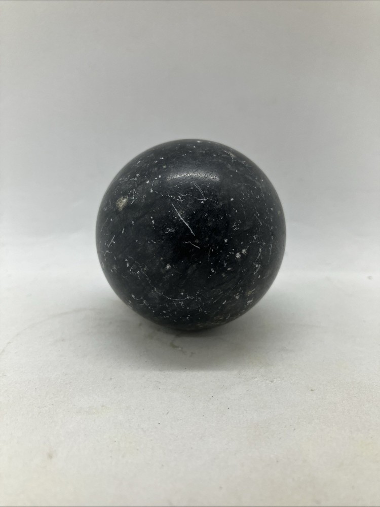 Polished Black/Gray Marble Stone Sphere Ball 2”