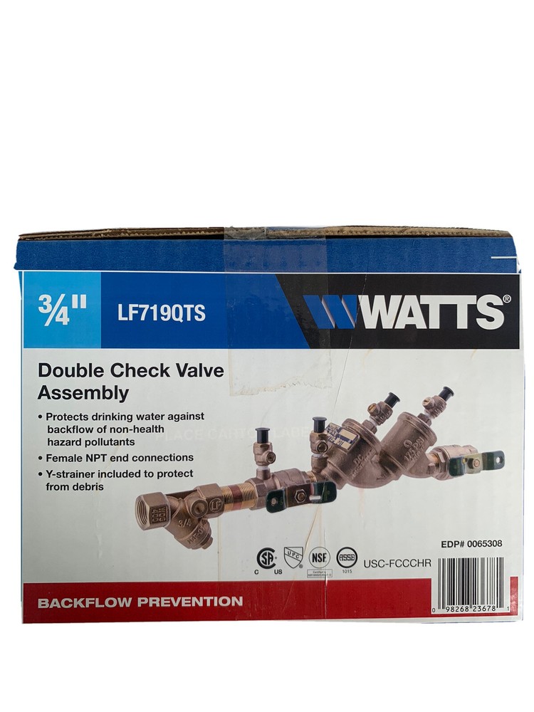 Backflow Preventer Watts LF719-QT-S Double Check Valve