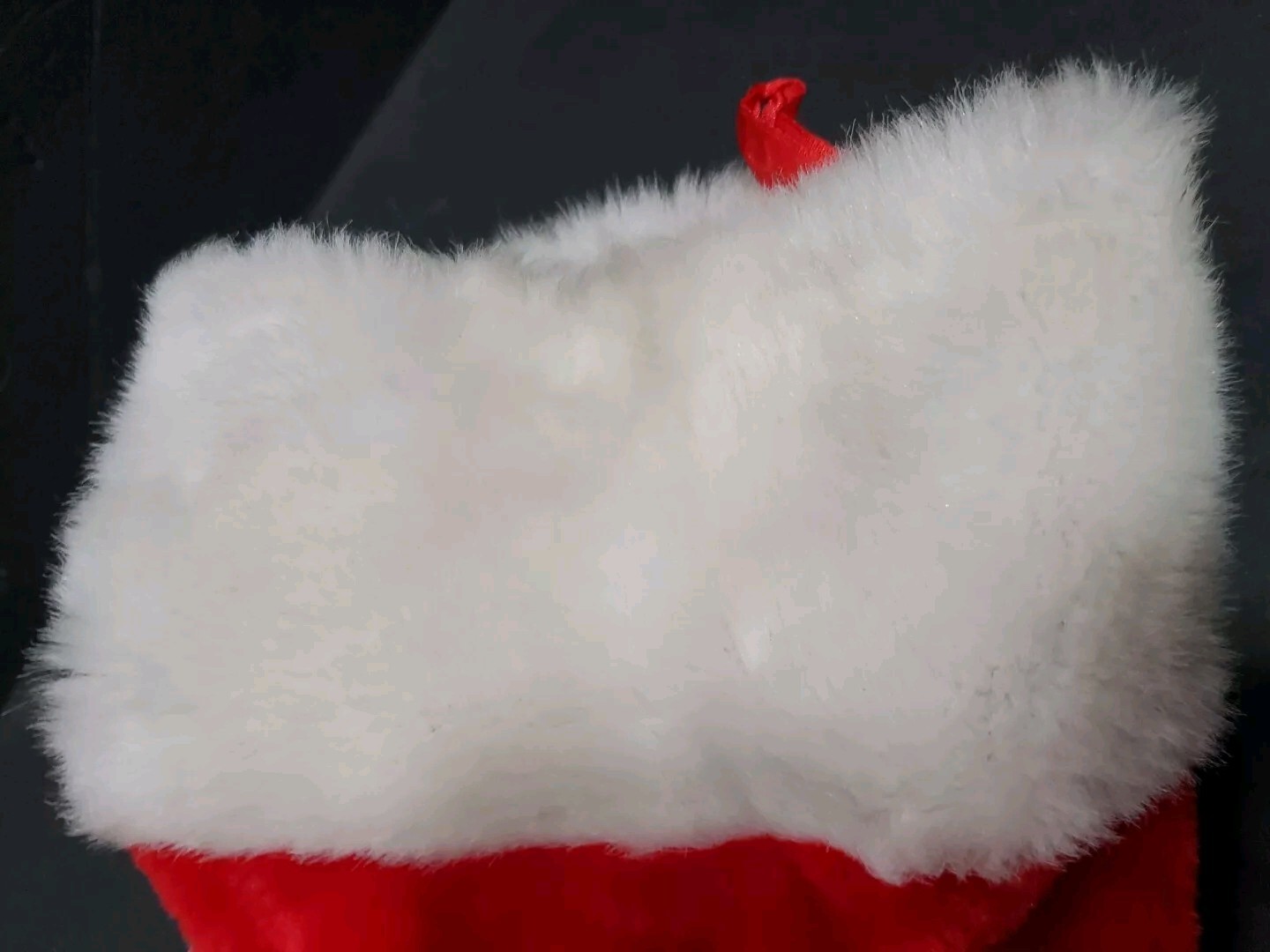 INTL ART ENTERPRISES PLUSH FAUX FUR SNOWMAN CHRISTMAS STOCKING RED WHITE 19.5"