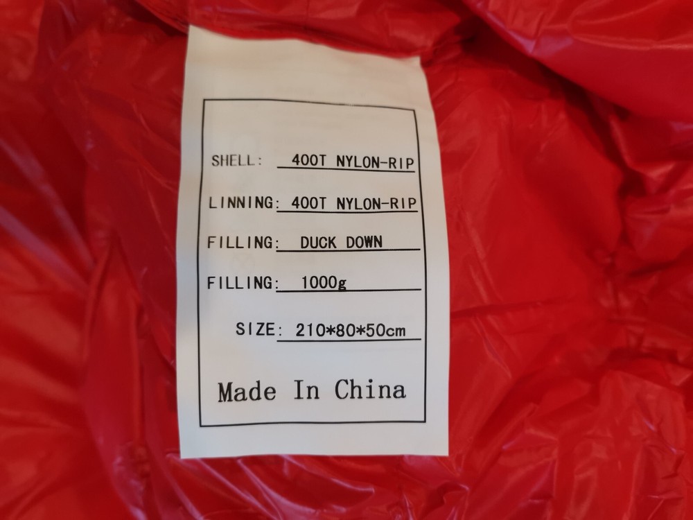 duck down thermal sleeping bag