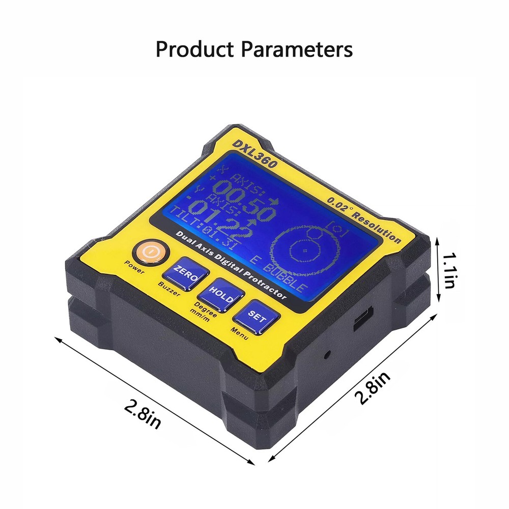 Digital Horizontal Goniometer Inclinometer Horizontal Goniometer Angle Finder