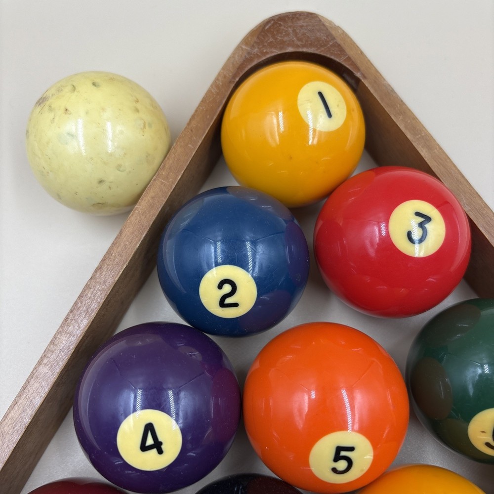 Vintage Aramith Belgian Billiard Balls Complete Set 2 1/4"