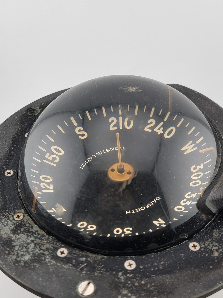 VINTAGE DANFORTH CONSTELLATION 6" MARINE BOAT HIGH SPEED COMPASS. UNTESTED.