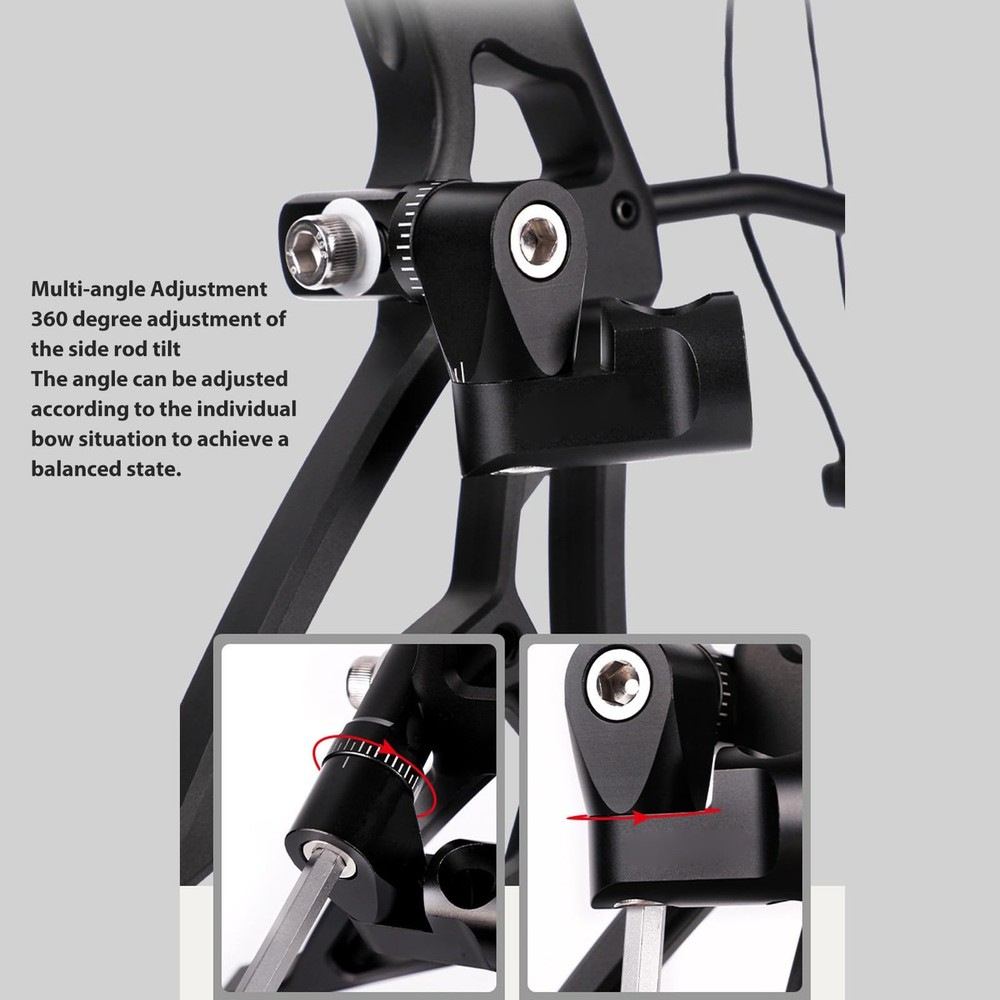 Archery Single Side Adjustable V Bar Mount,Compound Bow Quick Release Improve...