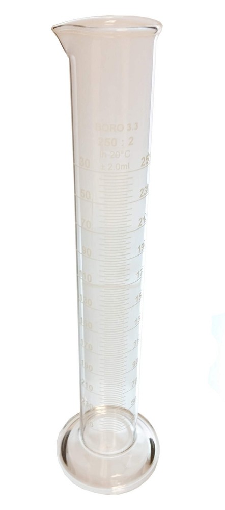 Cylinder, Double-Scale, Borosilicate Glass, 250ml