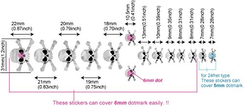 Red Skull Guitar Inlay Sticker Decal