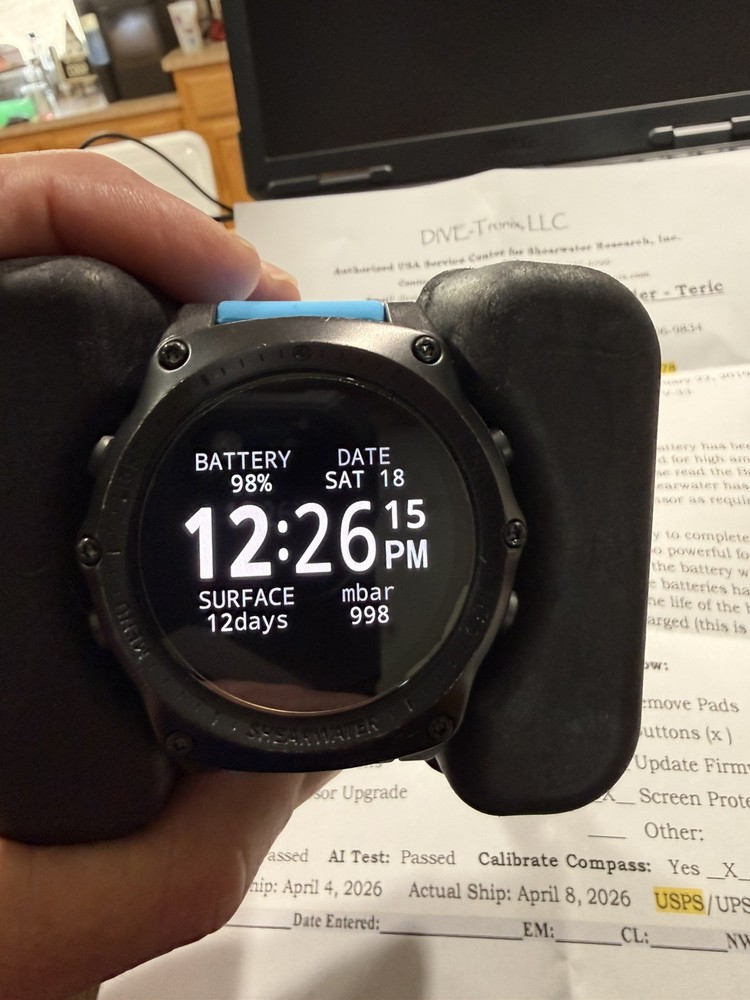 SHEARWATER TERIC SCUBA Dive wrist Computer w/ AI Transmitter