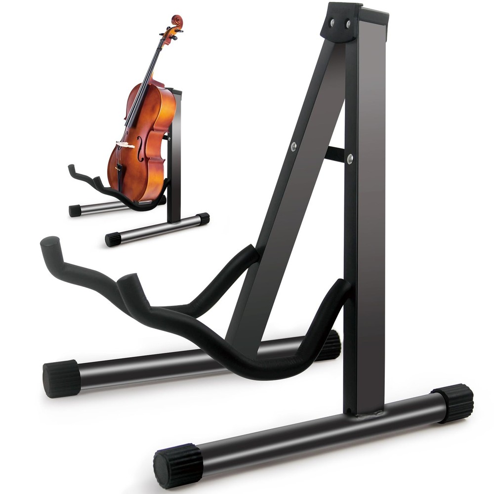 Cello Stand,A-Frame Folding Violin Support Stand,Cello Holder for 1/8-4/4 Cel...