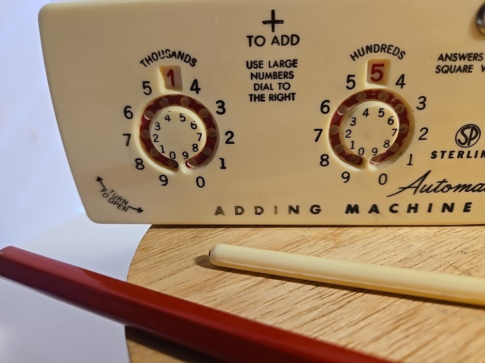 Vintage 1960s Sterling No. 566 Automatic Adding Machine