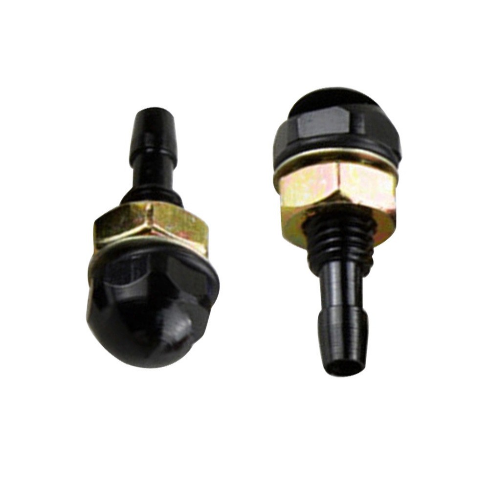 One Pair Replacement Front Windshield Washer Nozzles (Black)