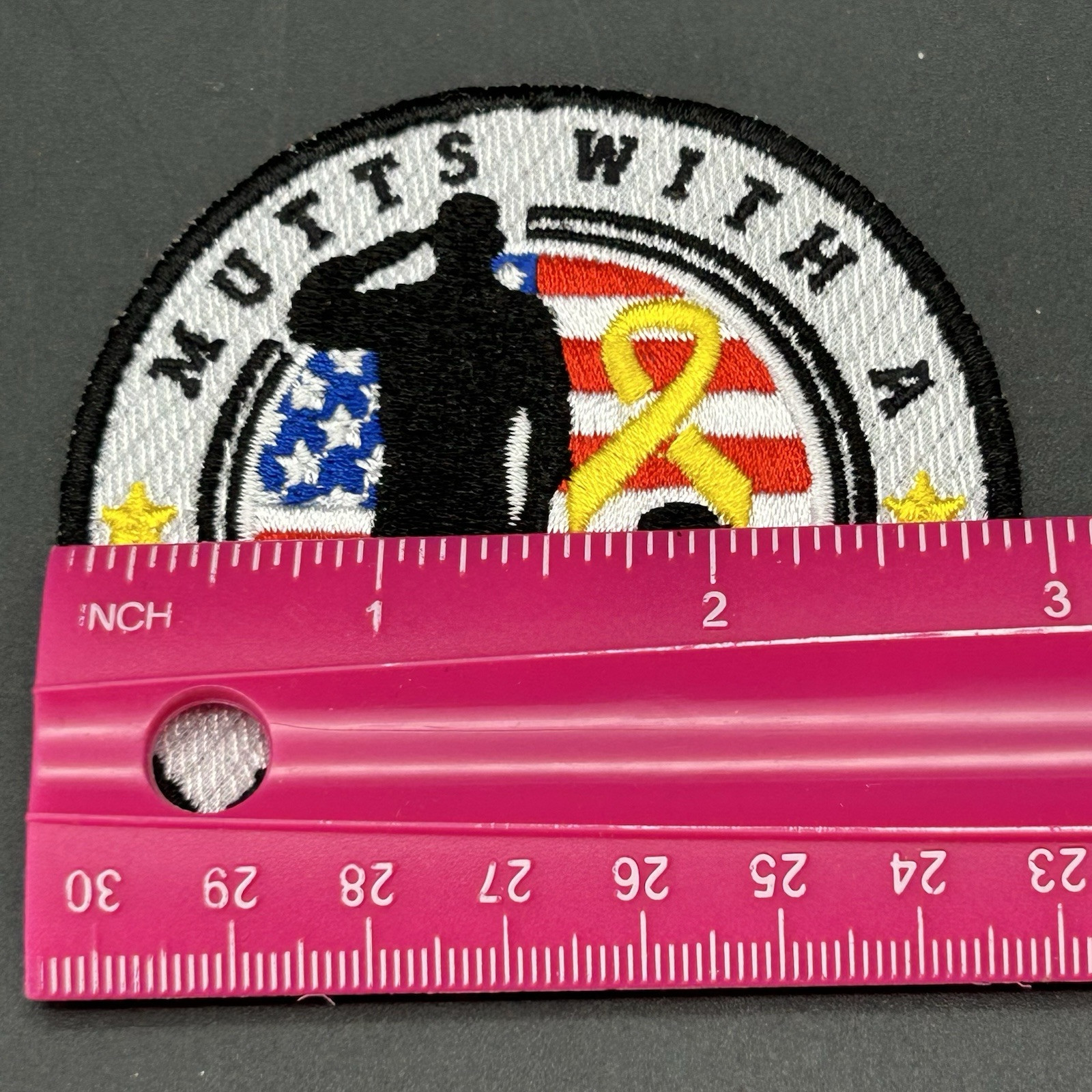 MUTTS WITH A MISSION Embroidered Patch 2.78” Sew On Service Dogs Military USA