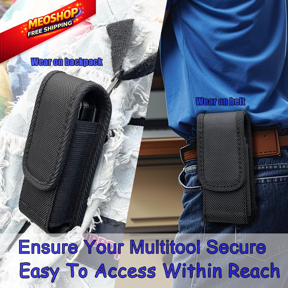 Multitool Sheath, EDC Belt Pouch Organizer for Men,Tool Sheath 1Pack Black
