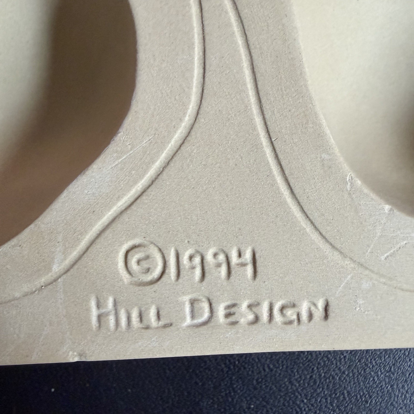 Rare Vintage Pear Paper Art Mold Brown Bag Cookie Mold Casting Ornament Holiday