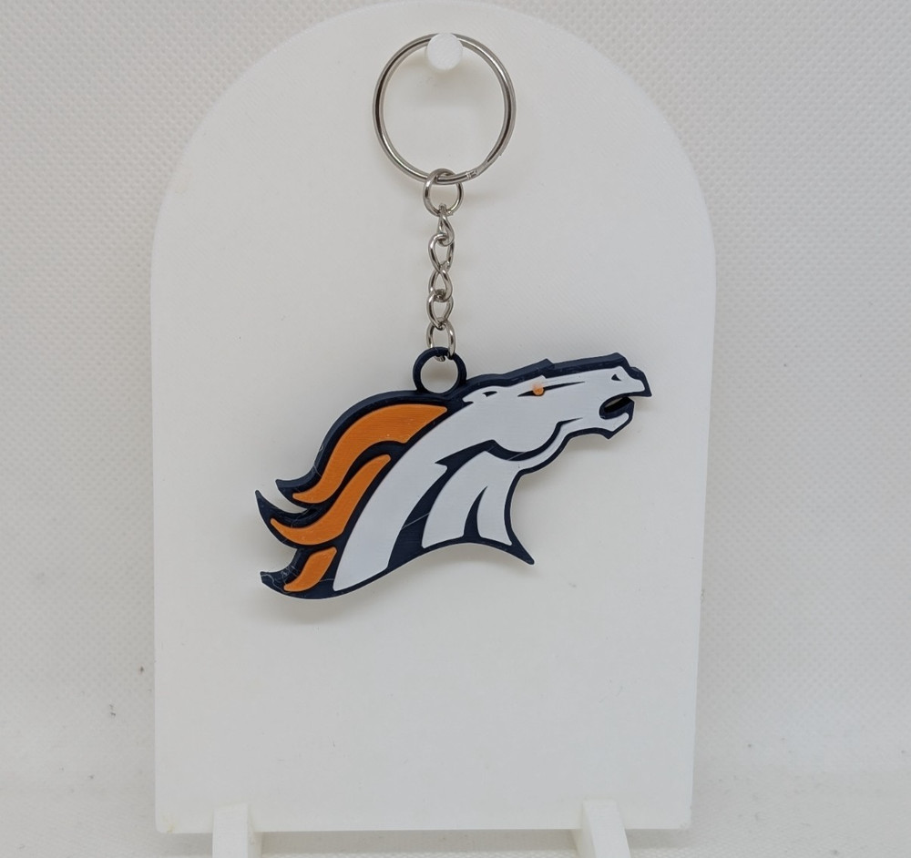 Denver Broncos Keychain - 3x2 inches