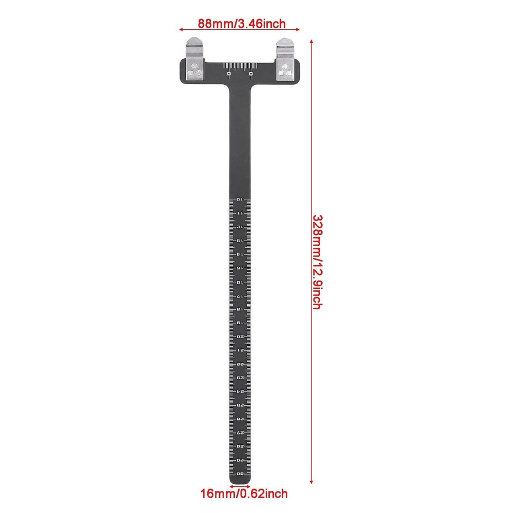 AHOSOUTLY Archery Bow String Nocking Points Set with T Square Ruler Black