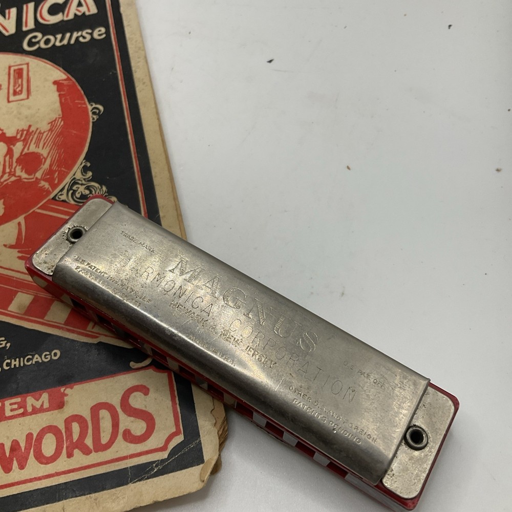1954 Harmonica Course Book With Harmonica  Fair Condition Sold As Is