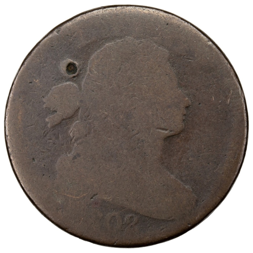 Canada 1802 One Cent Draped Bust Large Cent Coin - Damaged