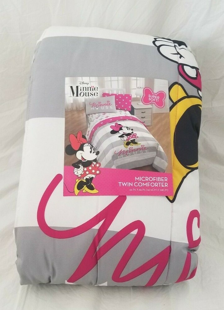 4 pc Disney Minnie Mouse Twin Comforter and Sheet Set NIP
