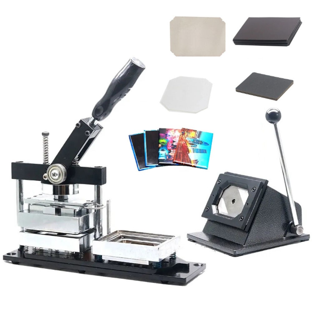 80*53mm Square fridge Magnet maker Machine Kit+ Paper Cutter+100pcs Material