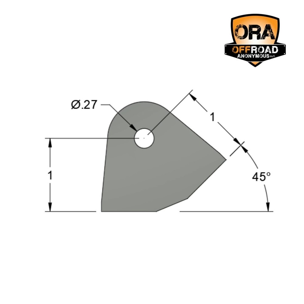 OFFROAD ANONYMOUS 45 Degree Panel Tab - Quantity: 5 Pack