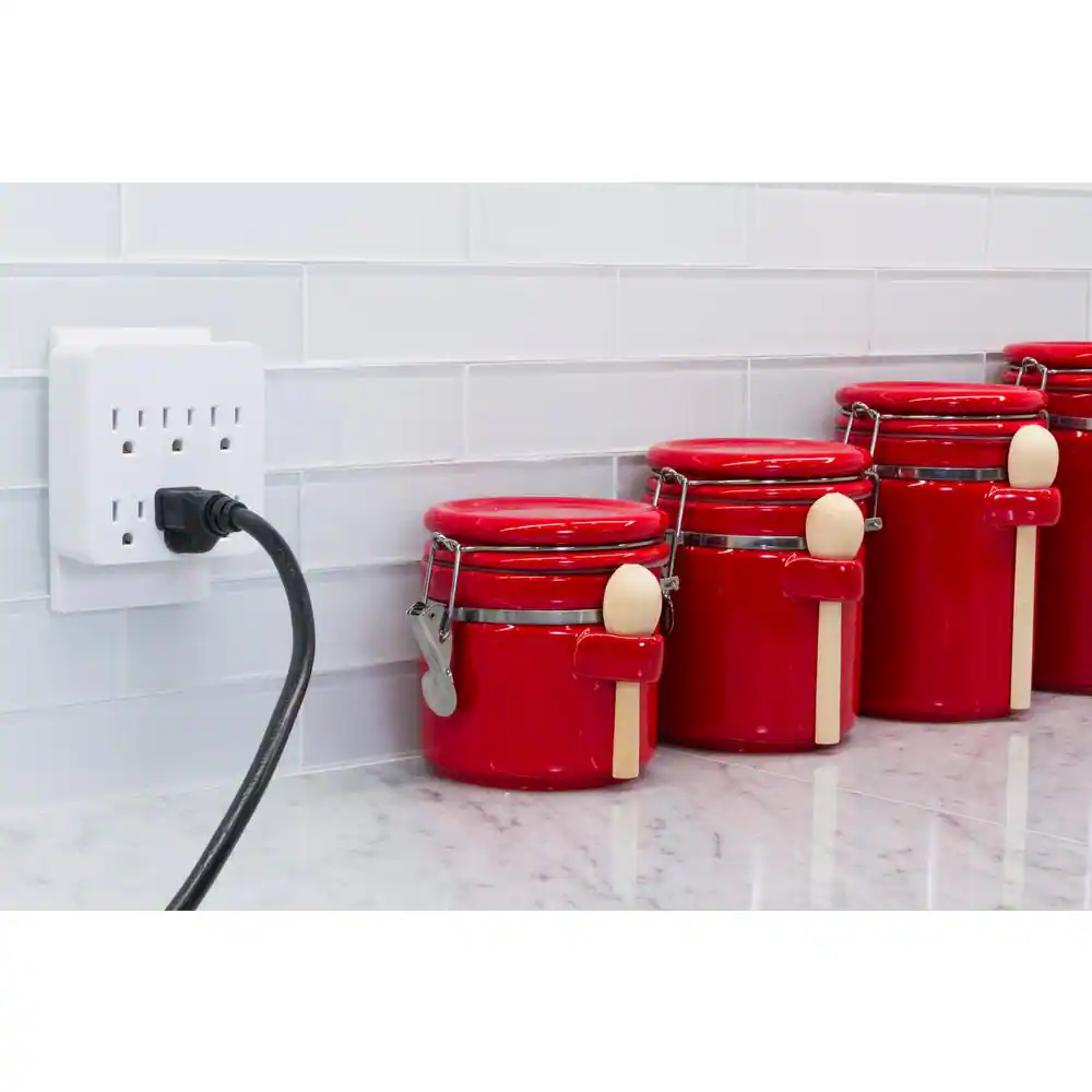 6-Outlet Sur Protector Tap with Tamper Resistant, White