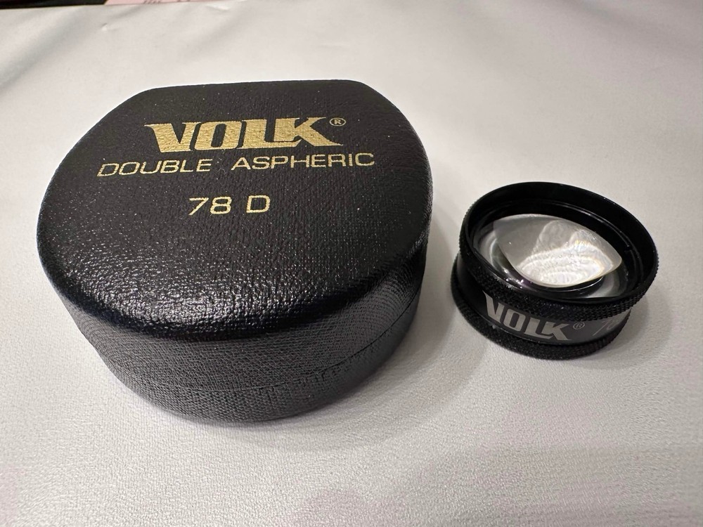 Volk 78D (dptr) Double Aspheric Lens, Ophthalmology/Optometry, Clear, with Case