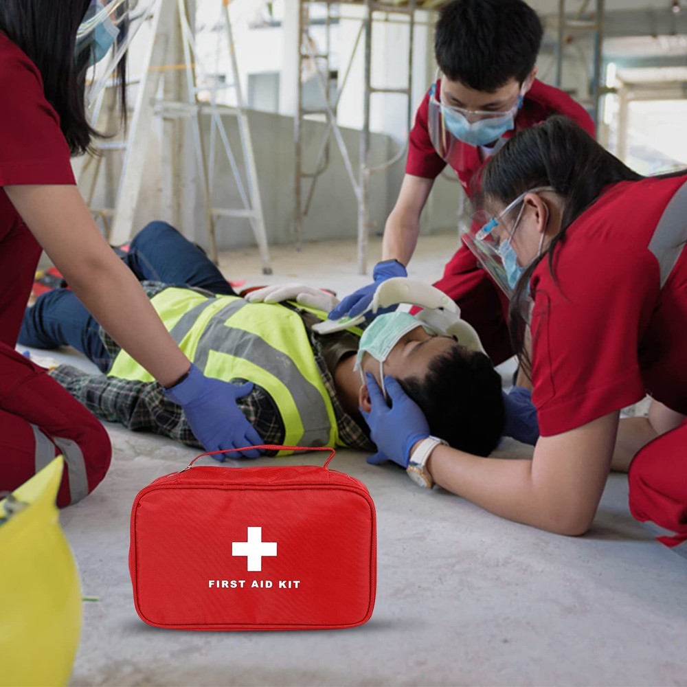 6pcs First Aid Bag Empty, Waterproof Durable First Aid Kit Bag Empty with Zip...