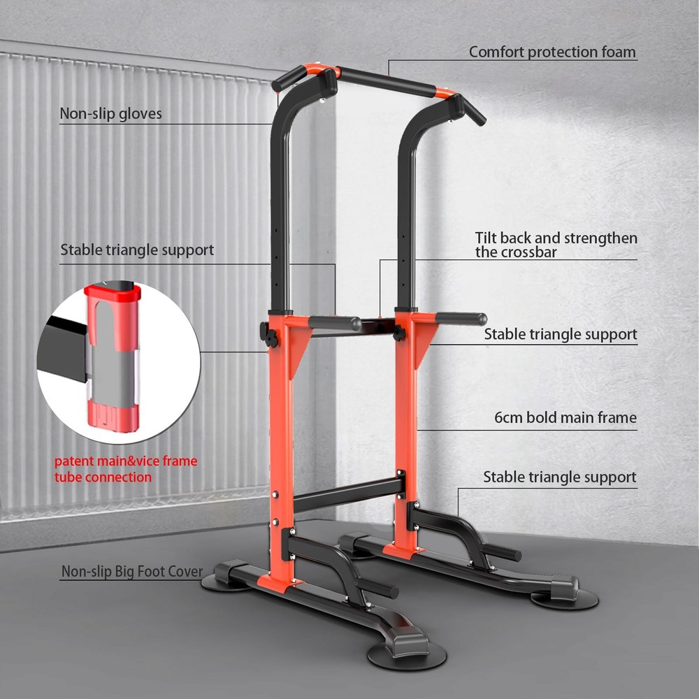 Pull-Up Dip Station for Chin-Ups, Pull-Ups, 330LBS Capacity T055CDC