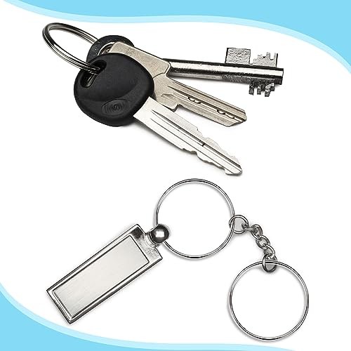Zonon 2000 Pcs 1'' Silver Split Key Rings Metal Split Keychain Small Round