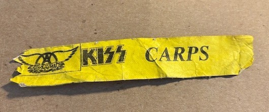 Vintage 2003 Aerosmith Kiss Concert Backstage Pass Wristband Carps