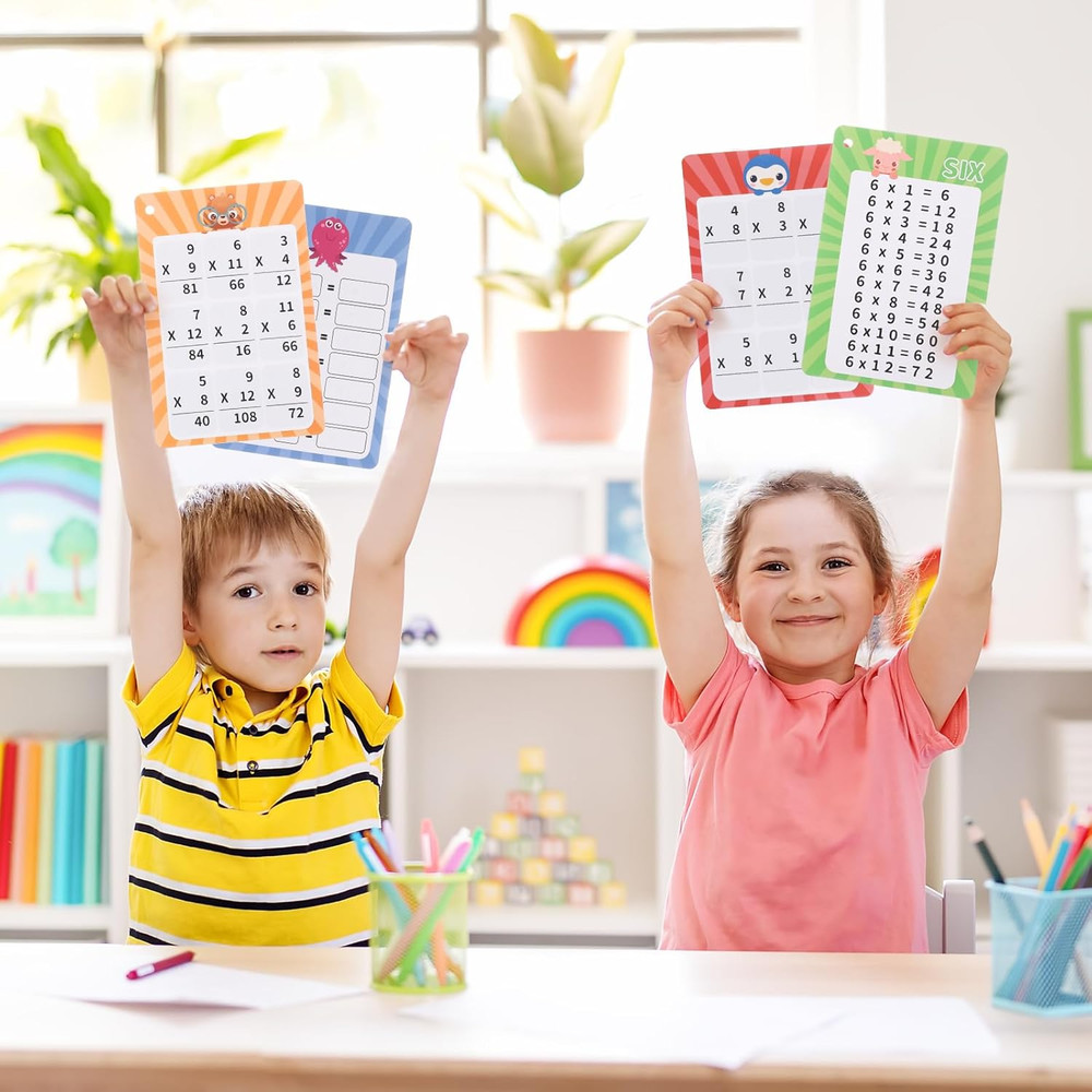31Pcs Multiplication Flash Cards Times Table Flash Cards,Math Problems-Easy-Hard