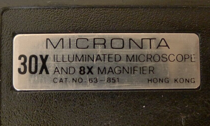 Micronta 30X Microscope REPLACEMENT PARTS, CASE, BATTERY COVER & BULB ONLY