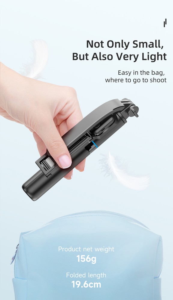 Selfie Stick Tripod with Bluetooth Remote Portable for iPhone and Android Phones