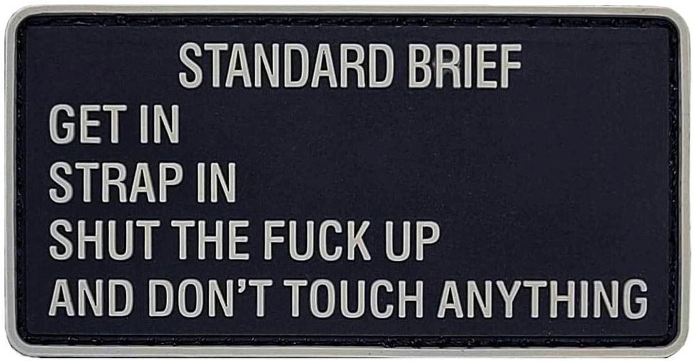 Standard Brief Army Military PVC RUBBER PATCH || 2PC PVC HOOK BACKING 3"x1.5"