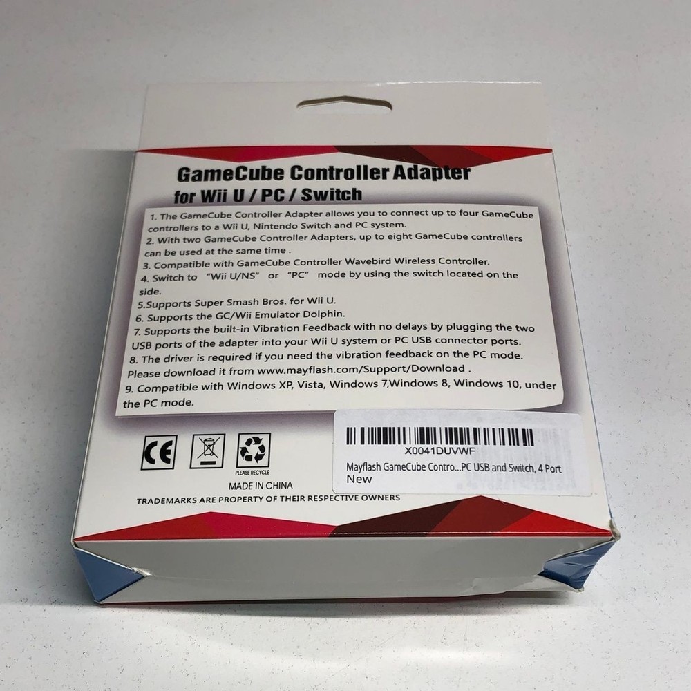 Mayflash Gamecube Controller Adapter for Wii U, Switch, PC, Plug & Play, 4 Ports