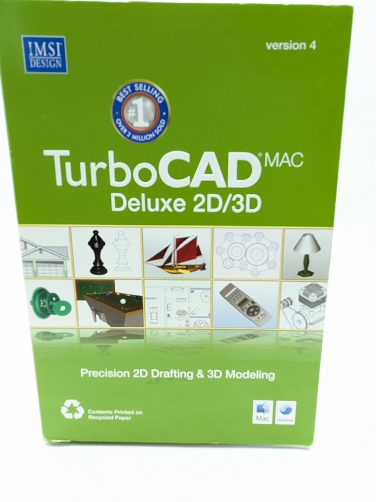IMSI DESIGN TurboCAD Delux 2D/3D Precision 2D Drafting & 3D Modeling CAD MAC