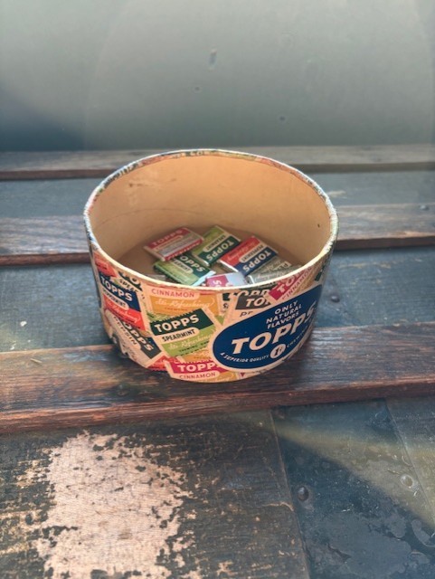 1940's Topps Chewing Gum Spot Counter Display - old Advertising Marketing piece