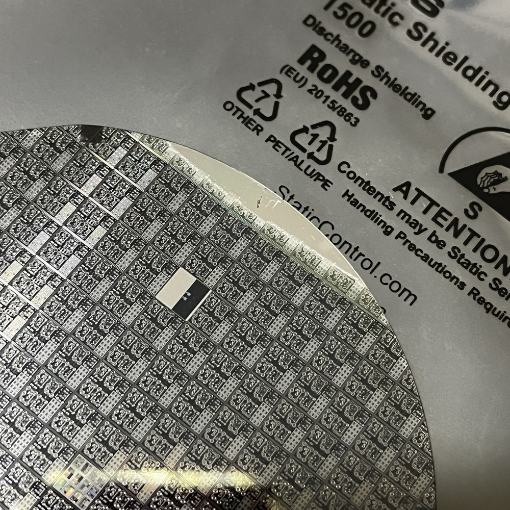 4 Inch Silicon Wafer With Large Detailed Micro-structures, As Pictured